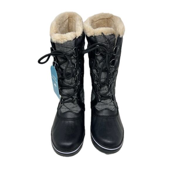 Jambu Black Herringbone Chilly Water Resistant Duck Boot 9.5M - Picture 7 of 12